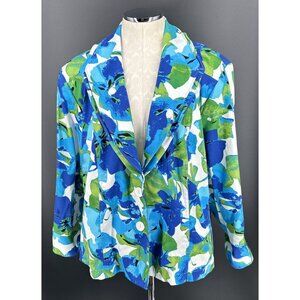 Lavender & Honey Blazer Womens Sz 3X Spring Garden Floral Work Office Easter